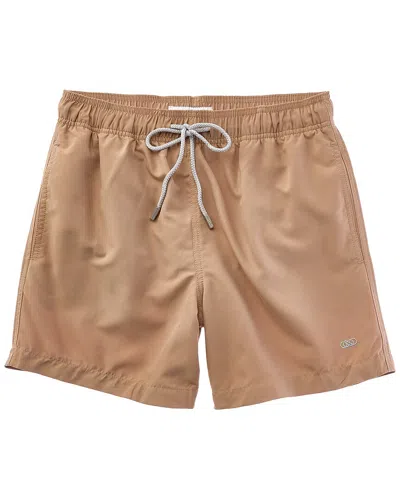 Le Club Printed Swim Trunk In Brown