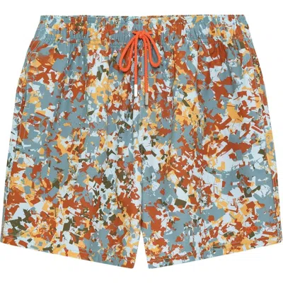 Le Club Resortwear 4.25" Le Club 4 Way Stretch Mens Swim Trunk In Camo