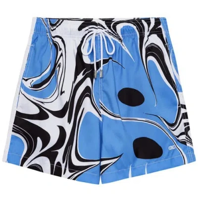 Le Club Resortwear 5.5" Le Club Mens Swim Trunk In Mid Blue