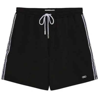 Le Club Resortwear 7" Le Club Mens Swim Trunk In Solid Black