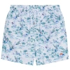 Le Club Resortwear 7" Le Club Mens Swim Trunk In White/green