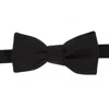 Le Colonel Men's Black Italian Wool Bow Tie