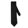 Le Colonel Men's Black Italian Wool Tie In Black