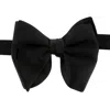 Le Colonel Men's Black Silk Cocktail Bow Tie In Black