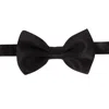 Le Colonel Men's Black Silk Kid Bow Tie In Black
