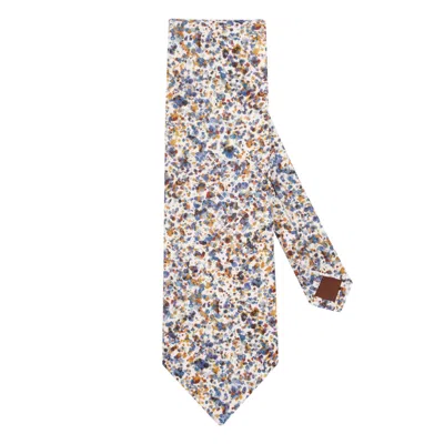 Le Colonel Men's Blue / Brown / Grey Liberty Blue Sea Salt Tie In Multi