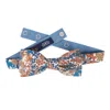 Le Colonel Men's Blue / Brown / Neutrals Liberty Blue Margaret Bow Tie In Multi