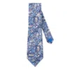Le Colonel Men's Blue / Grey / Purple Liberty Persian Blue Strawberry Thief Tie In Multi