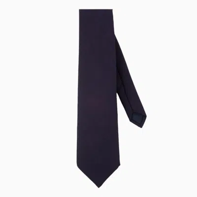 Le Colonel Men's Blue Midnight Italian Wool Tie