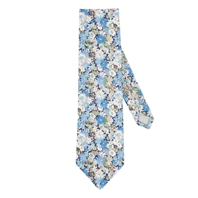 Le Colonel Men's Blue / White / Green Liberty Blue Libby Tie In Multi