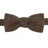 Le Colonel Men's Brown Bronze Herringbone Bow Tie