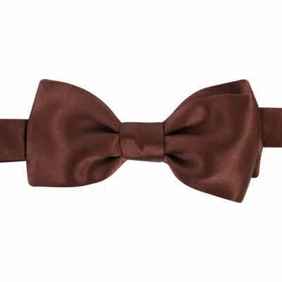 Le Colonel Men's Brown Chocolate Silk Bow Tie