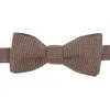 Le Colonel Men's Brown Coffee Houndstooth Bow Tie