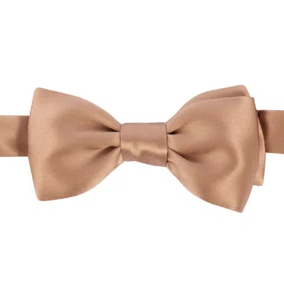 Le Colonel Men's Brown Milk Coffee Silk Bow Tie