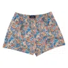 Le Colonel Men's Brown / Neutrals / Blue Liberty Blue Margaret Boxer Shorts In Blue