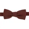 Le Colonel Men's Brown / Neutrals Moka Italian Wool Bow Tie