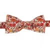Le Colonel Men's Brown / Yellow / Orange Liberty Poppy Squirrel Bow Tie In Multi