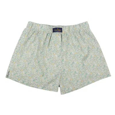 Le Colonel Men's Green Lime Liberty Katie & Millie Boxer Shorts