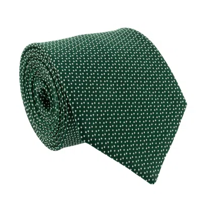 Le Colonel Men's Green Milano Silk Classic Tie