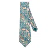 Le Colonel Men's Green / Red / Neutrals Liberty Emerald Strawberry Thief Tie In Multi