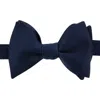 Le Colonel Men's Navy Blue Silk Classic Bow Tie In Blue