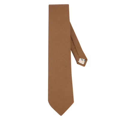 Le Colonel Men's Neutrals / Brown Tiramisu Italian Wool Tie