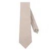 Le Colonel Men's Neutrals Natural Textured Linen Tie In Sand