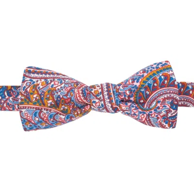 Le Colonel Men's Red Liberty Tropical Prince Bow Tie