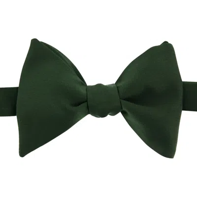 Le Colonel Men's Storm Green Silk Classic Bow Tie