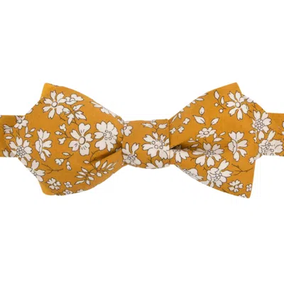 Le Colonel Men's Yellow / Orange Liberty Mustard Capel Bow Tie