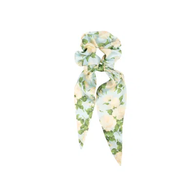 Le Colonel Women's Blue / Green / White Liberty Baby Blue Carline Silk Foulchie In Multi