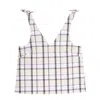 Le Colonel Women's White / Neutrals Beige Tiles Seersucker Tank Top In White