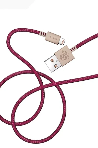 Le Cord Recycled Ocean Plastic Iphone Lightning Cable In Red