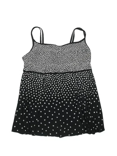 Pre-owned Le Cove Swimsuit Top Black Polka Dots Pattern Swimwear