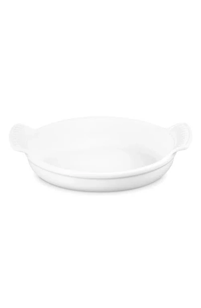 Le Creuset 1-quart Heritage Oval Au Gratin Dish In White