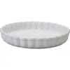 Le Creuset Stoneware Tart Dish In White