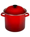 Le Creuset 10 Quart Enamel On Steel Stock Pot With Lid In Cerise