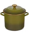 Le Creuset 10-quart Enameled Steel Stockpot In Olive