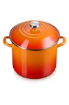 Le Creuset 10-quart Enameled Stainless Steel Stock Pot In Flame
