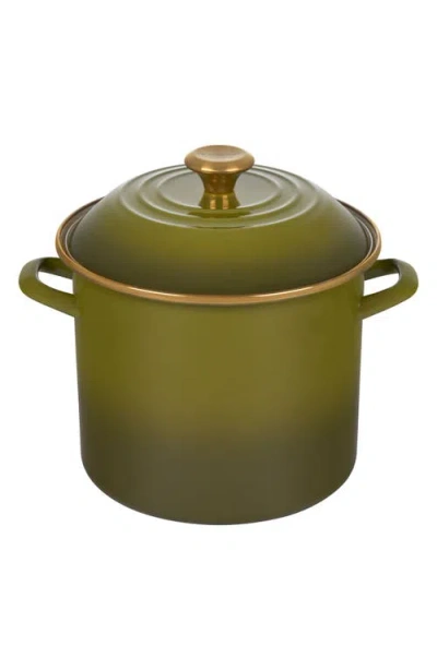 LE CREUSET LE CREUSET 10-QUART ENAMELED STAINLESS STEEL STOCK POT