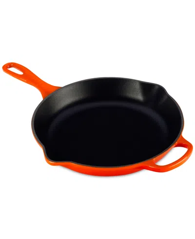 LE CREUSET 10.25" ENAMELED CAST IRON SKILLET WITH HELPER HANDLE