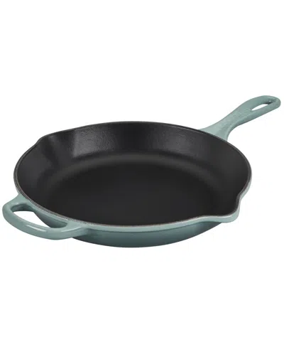LE CREUSET 10.25" ENAMELED CAST IRON SKILLET WITH HELPER HANDLE