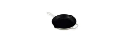 Le Creuset 10.25" Enameled Cast Iron Skillet With Helper Handle In White