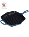 Le Creuset 10.25in Signature Square Skillet Grill With $22 Credit