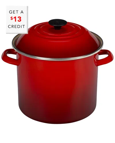 Le Creuset 10qt Stockpot With $13 Credit In Red