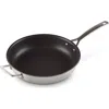 Le Creuset 3-ply Stainless Steel Non-stick Frying Pan With Helper Handle 30 Cm In Stainless Steel