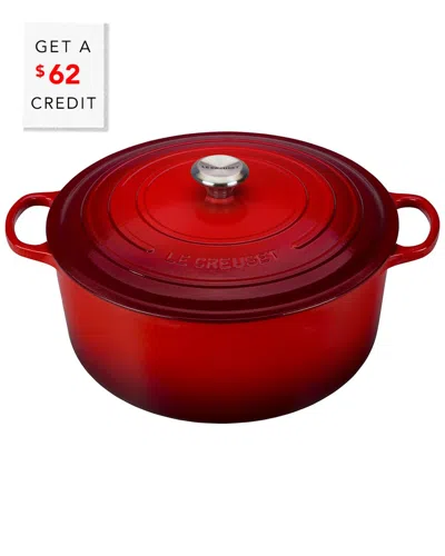 Le Creuset 13.25qt Dutch Oven With $62 Credit In Burgundy