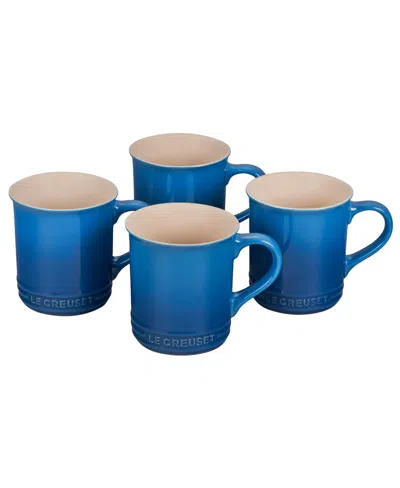 Le Creuset 14 Oz. Stoneware Set Of Four Coffee Mugs In Marseille