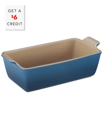 Le Creuset 1.5qt Heritage Loaf Pan With $6 Credit In Blue
