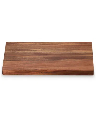 Le Creuset 16" Wood Butcher Block Cutting Board In Brown